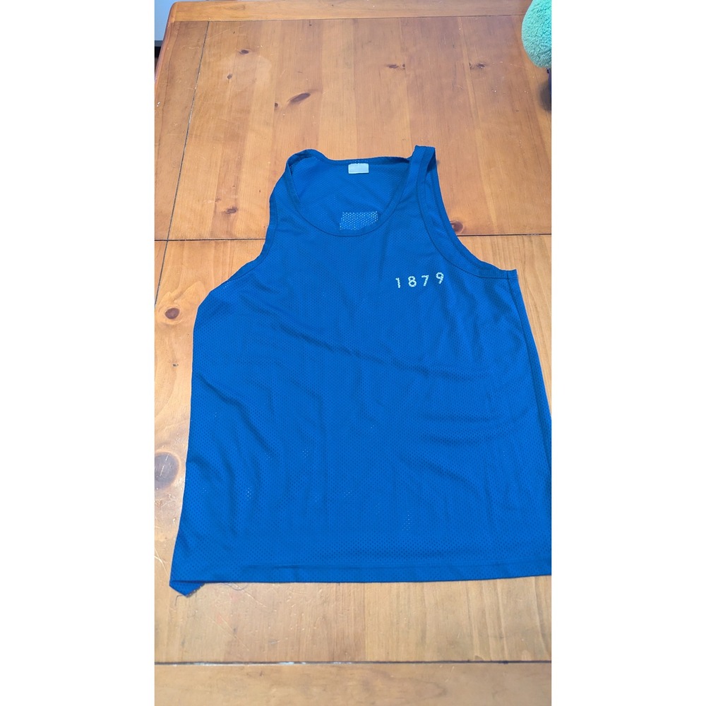 Absolut Vodka Blue Mesh Tank Top‎ Jersey Mens M 879 Promo Graphic Sleeveless